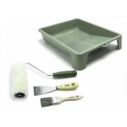 KIT BANDEJA+RODILLO+BROCHA+ESPATULA ESTAMPA HELA